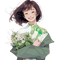 loly33 manga fille fleur - gratis png geanimeerde GIF