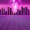 Purple Synthwave City - zdarma png animovaný GIF