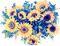 soave deco flowers sunflowers branch autumn yellow - png gratis GIF animado