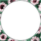 soave frame circle flowers sunflowers pink green - png gratuito GIF animata