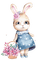 kikkapink spring bunny easter deco flowers - png gratuito GIF animata