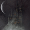 haunted castle halloween gothic dark background fond  moon night lune nuit gif anime animated animation