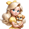 ♡§m3§♡ kawaii cartoon girl puppy yellow - besplatni png animirani GIF