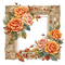 autumn frame roses - PNG gratuit GIF animé
