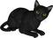 fekete cica - png gratis GIF animado