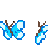 blue butterflies - Бесплатный анимированный гифка анимированный гифка