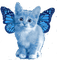 Blue Butterfly Cat - PNG gratuit GIF animé