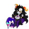 Clown troll and a dream travelling jester - GIF animate gratis