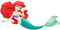 arielle disney little mermaid - png gratis GIF animasi