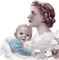 soave woman vintage children mother blue brown - 無料png アニメーションGIF