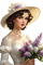 Woman with Lilac Bouquet - Gratis animerad GIF