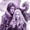 Y.A.M._Fantasy couple dragon purple - PNG gratuit GIF animé