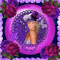 femme violette mimiche5 - GIF animé gratuit GIF animé