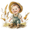 Baby - Girl - Farm - png gratis GIF animasi