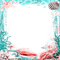 soave frame summer underwater pink teal - png gratuito GIF animata