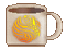Pixel Gold Fish Cup - GIF animado grátis Gif Animado