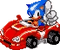 Classic Sonic with Cyclone Car - ingyenes png animált GIF