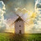 windmill bg gif moulin fond - Free animated GIF Animated GIF