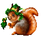 st. Patrick squirrel  by nataliplus - GIF animé gratuit GIF animé