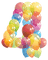 image encre numéro 4 ballons bon anniversaire edited by me - бесплатно png анимированный гифка