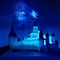 Blue Fireworks Castle - ingyenes png animált GIF