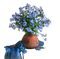 Blue flower.Fleur.Bleu.Deco.Bouquet.Vase.Pot.Victoriabea