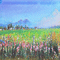 kikkapink background flowers spring field - GIF animado grátis Gif Animado