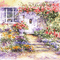 fondo casa jardin flores gif dubravka4 - Free animated GIF Animated GIF