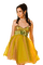 Kaz_Creations Woman Femme Yellow - δωρεάν png κινούμενο GIF