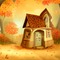 Little Autumn Orange Hut - бесплатно png анимированный гифка