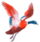 soave deco autumn bird duck vintage blue orange - Free PNG Animated GIF