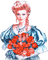soave woman vintage fashion rose flowers - безплатен png анимиран GIF