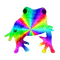 Rainbow frog - PNG gratuit GIF animé