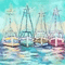 soave background animated summer painting sea boat - 免费动画 GIF 动画 GIF