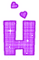 Kaz_Creations Animated Alphabet Purple H - Бесплатный анимированный гифка анимированный гифка