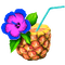 Pineapple.Cocktail.Yellow.Purple - PNG gratuit GIF animé