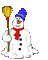 snowman gif bonhomme de neige - GIF animado grátis Gif Animado