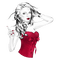 Femme , aquarelle, fleur, Orabel - ingyenes png animált GIF