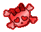 red skull gif (created with gimp) - GIF เคลื่อนไหวฟรี GIF แบบเคลื่อนไหว