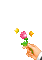 rose for you pixel cute - Бесплатни анимирани ГИФ анимирани ГИФ