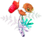 soave deco poppy branch spring flowers  rainbow - gratis png animeret GIF
