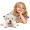 A girl and her dog - GIF animé gratuit
