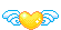 cute yellow heart with wings - GIF animado grátis Gif Animado