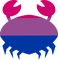 Bi Pride crab - png gratis GIF animasi