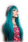 femme au cheveux bleu.Cheyenne63 - png gratis GIF animado