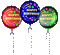 happy birthday balloons - Δωρεάν κινούμενο GIF κινούμενο GIF
