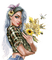 Woman. Flowers. Leila - GIF animé gratuit