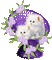 KITTIES WITH LAVENDER FLOWERS - 無料のアニメーション GIF アニメーションGIF