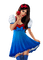 Woman in red, white and blue. Leila - png gratis GIF animasi