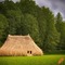 Straw House in a Field - png gratis GIF animasi